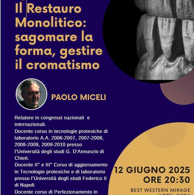 Evento SNO Odontotecnici – Serata Formativa con Paolo Miceli